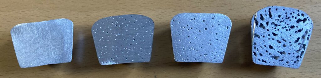 Visualisation du gazage après coupe dans de l'aluminium